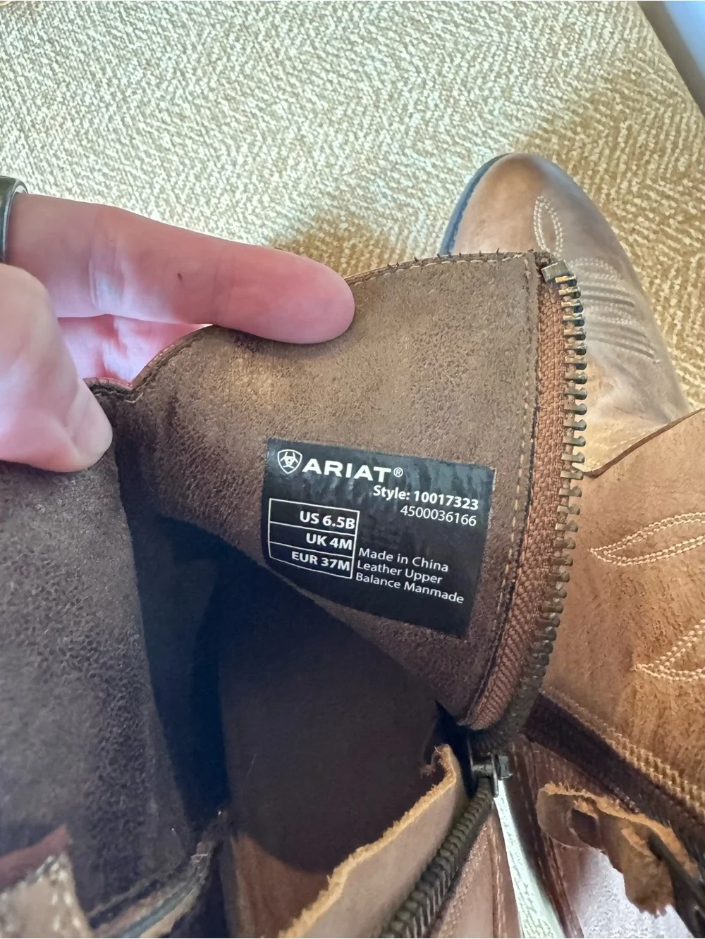 Ariat Tan Brown Western Ankle Booties